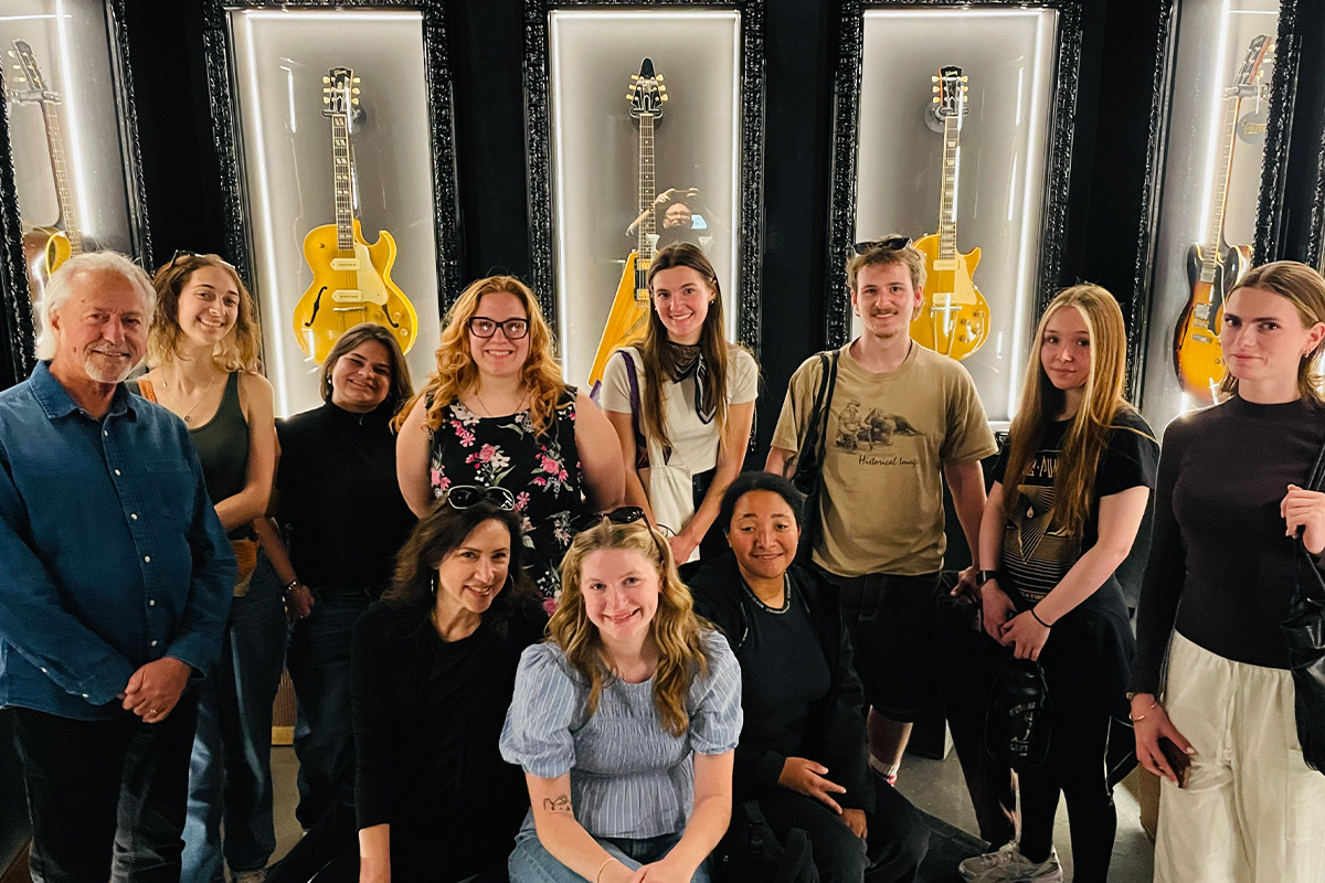 Students pose for a photo at the in Nashville, Tennessee. 
