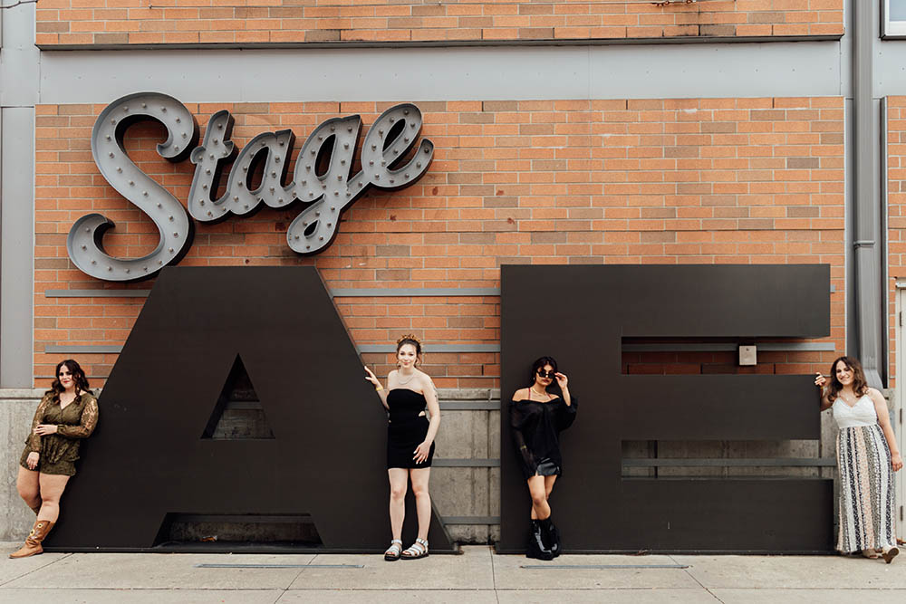 Pictured from left to right are Delaney Metikosh, Olivia Curti, Sandamini Sinley and Nichole Bartolomeo. Photo by Ethan Stoner.