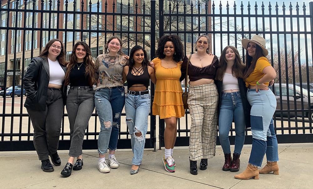 Pictured from left to right are SAEM students Abbey Russell, Anna Hazo, Olivia Davis, Sandamini Sinley, Dejah Tillman, Maddy Sedberry, Taylor Schutt and Delaney Metikosh. 