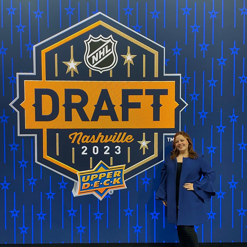 Pictured is Rebekah Mohrmann at the NHL Draft. Submitted photo.