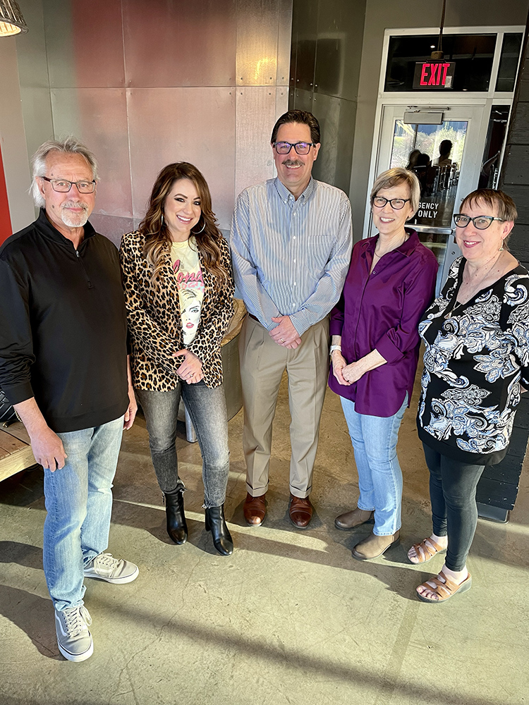 Pictured are Ed Traversari, Melinda Colaizzi, Robert Derda, Paige Beal and Teresa Gregory. Photo by Kelly Martin.