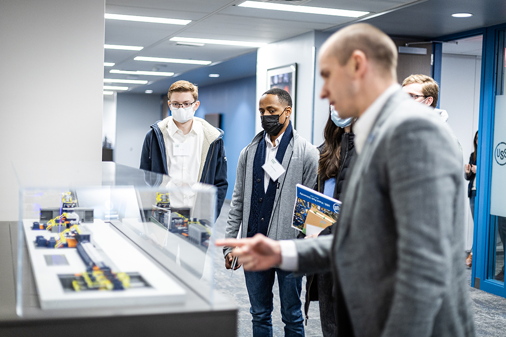 Students toured U.S. Steel on March 9, 2022. Photo by Nathaniel Holzer.