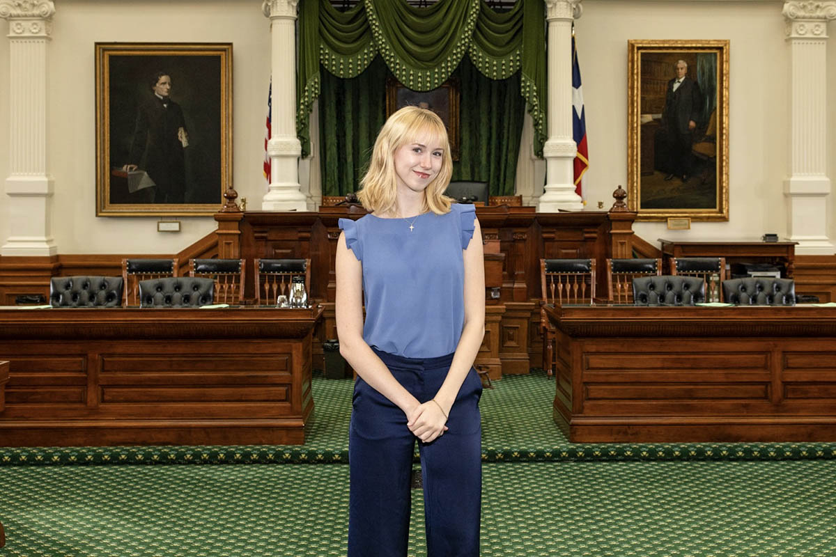 Pictured is Avery Jerina, legislative aide, Texas State Senate. Submitted photo.