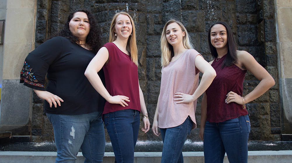 School of Communication students in Village Park. Photo | Hannah Johnston