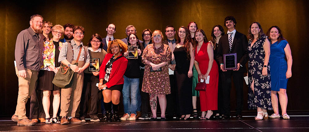 Point Park University students, alumni, faculty and staff at the 2025 Golden Quills Awards. Photo | Caleb McCartney