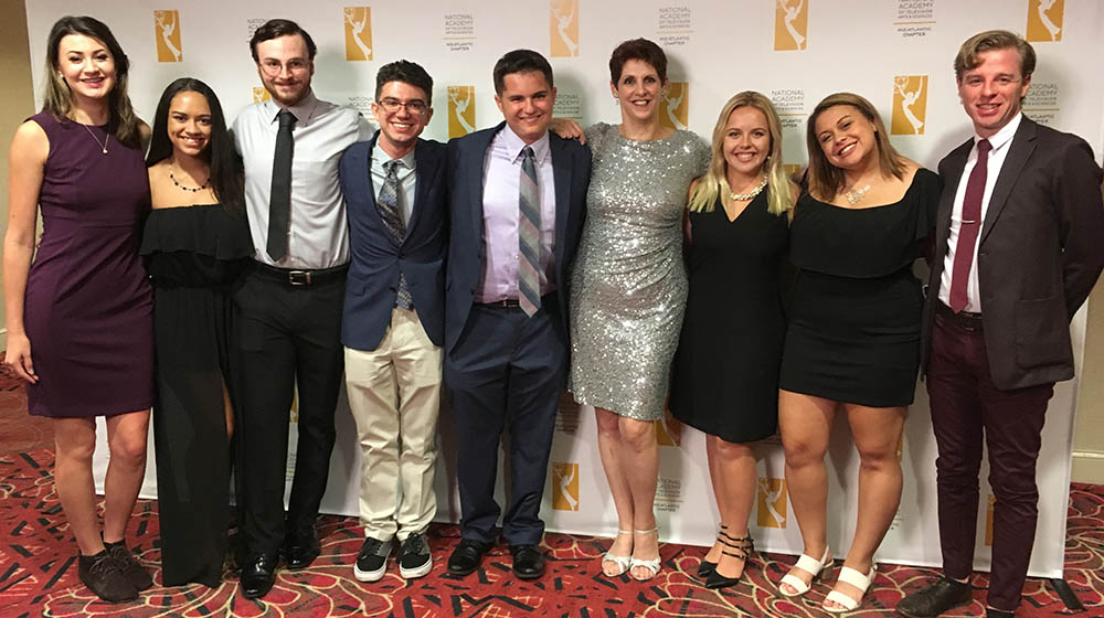 Point Park University School of Communication students volunteered at the 2019 Mid-Atlantic Regional Emmy Awards.