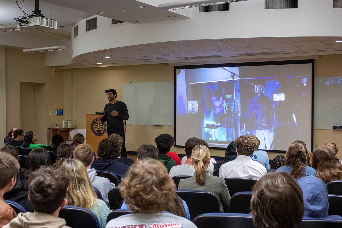 WQED Producer Willy James discusses producing long-form stories at The World of TV Production session. Photo | Natalie Caine