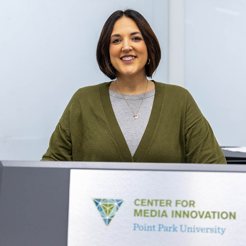 Pictured is alumna Lauren Suchy. Photo | Paul Koontz