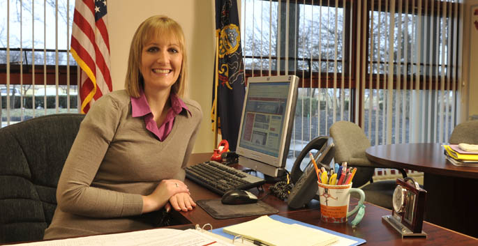 Jamie Inferrera graduated from Point Park in 2010 with a B.S. in mass communication. She is now director of communications for state Rep. Daryl Metcalfe. | Photo by Jim Judkis