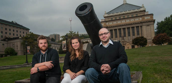 Pictured are Point Park University alumni that launched their own business, Loose Cannon Creative. Photo | Christopher Rolinson