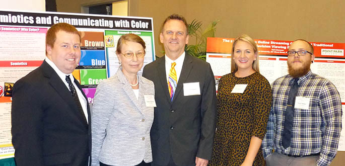 Daniel Hepple, Tatyana Dumova, Dean Simpson, Hali Adamson and David Walker at the 2014 PCA conference in Duquesne University. 