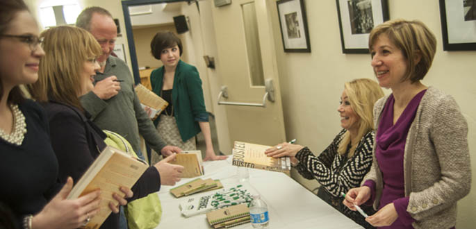 The Point Park News Service welcomed Puliitzer Prize-winning journalists Wendy Ruderman and Barbara Laker to campus. Photo | Christopher Rolinson