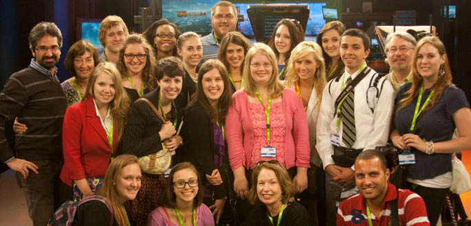 The International Media Class visited the Vatican Radio in May 2012. 