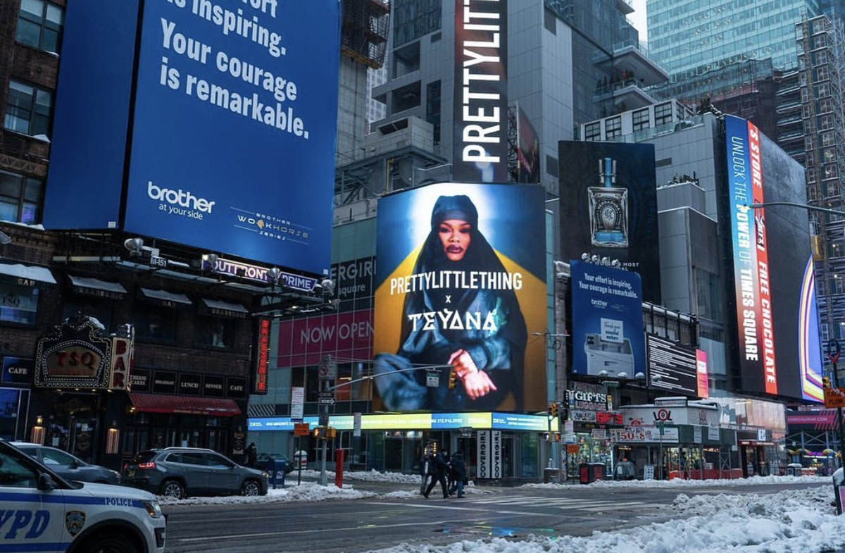 A photo of Teyana Taylor in Times Sqaure. Photo | Sharimar Y. Cruz