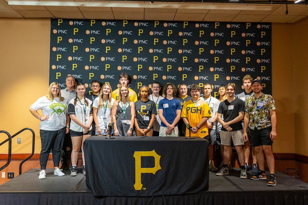 Students participate in a behind-the-scenes tour at PNC Park. Photo | Paul Koontz