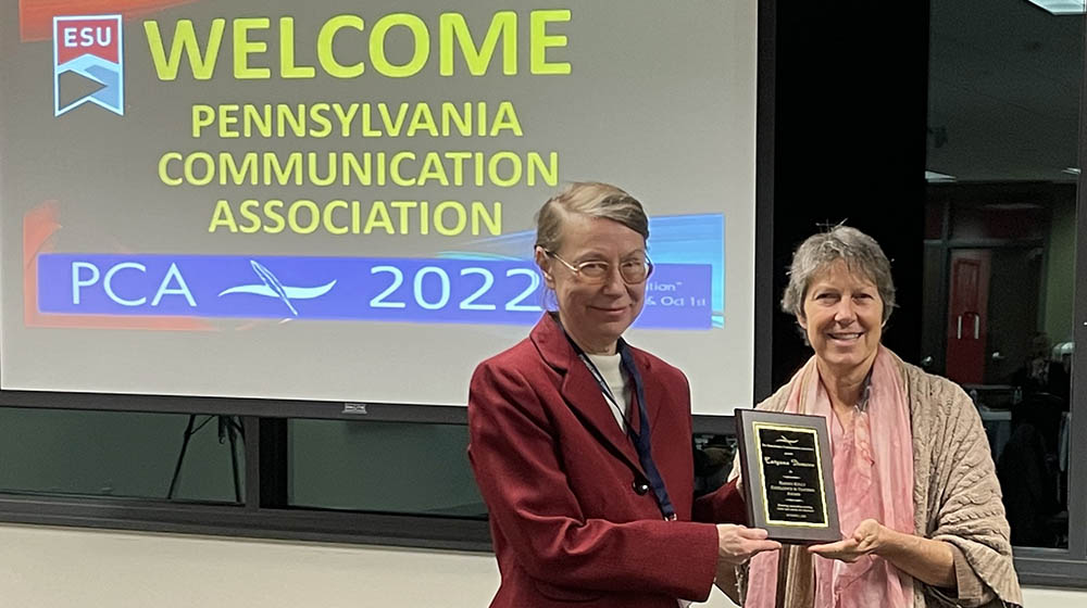 Tatyana Dumova with Dr. Janie Harden Fritz, Duquesne University, PCA interim executive director. Submitted photo.