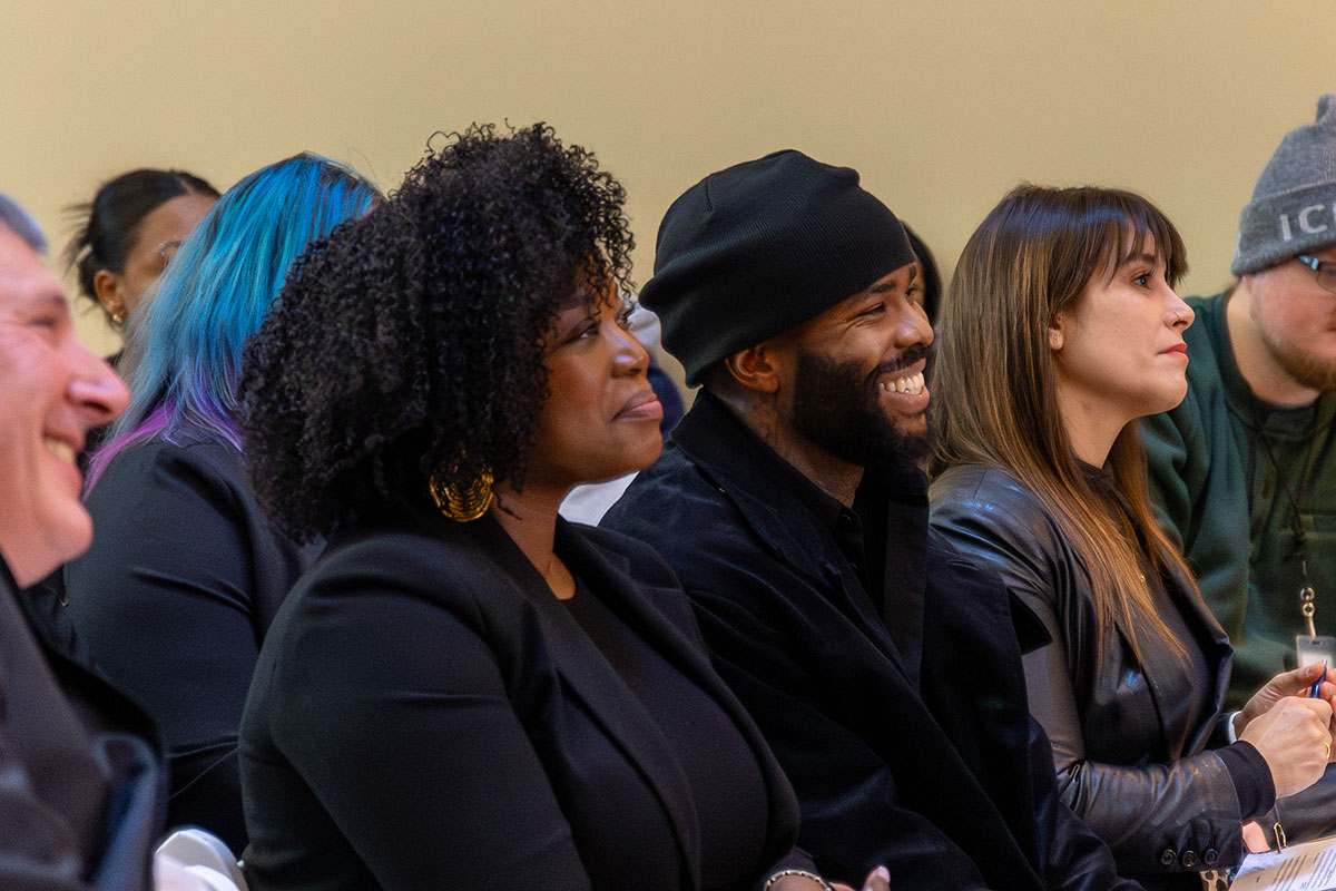 La Mar Taylor in the audience at the announcement. 