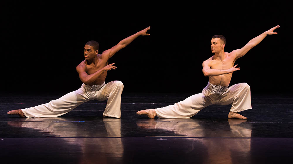 Point Park University students perform "Art of War" by Edwaard Liang. Photo | Katie Ging