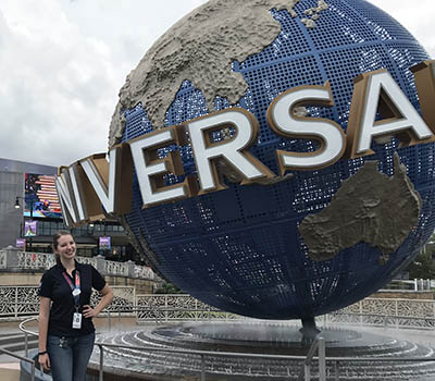 Pictured is Faith Kraynak at Universal. Submitted photo