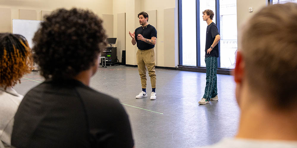 Michael Campayno teaching the Acting a Song class in the Pittsburgh Playhouse. Photo | Paul Koontz