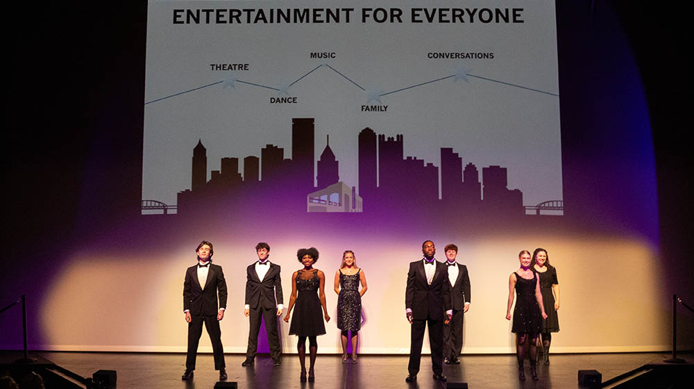 Conservatory of Performing Arts students perform on stage of the PNC Theatre.