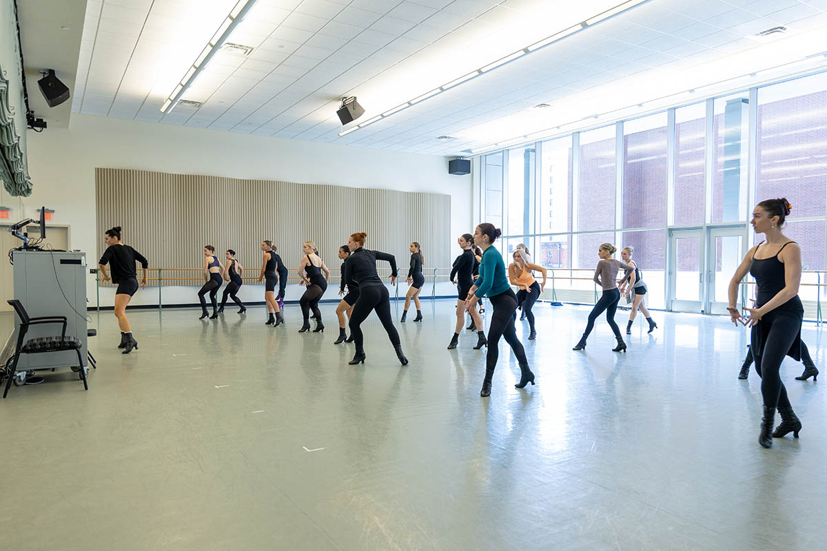 Meghan Manning teaches in the George Rowland White Performance Center. Photo | Paul Koontz