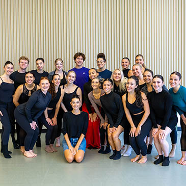 Pictured is Meghan Manning and Point Park students. 