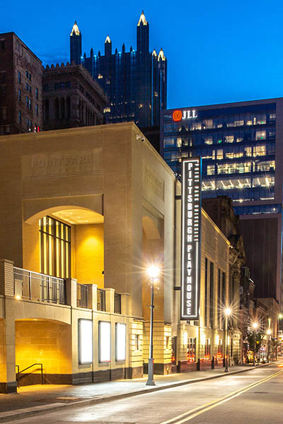 The exterior of Point Park University's Pittsburgh Playhouse. Photo | John Altdorfer