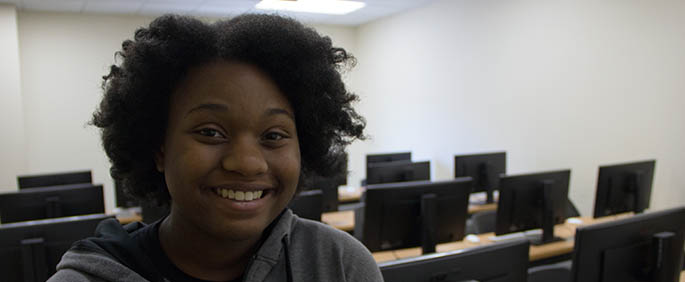 Pictured is Wayeera Robertson at Point Park's animation camp. Photo | Shayna Mendez