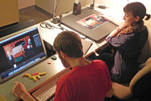 Digital Arts students in Professor Pahl Hluchan's class.