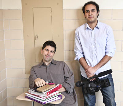 ESPN writer Todd Gallagher, left, hired Cinema graduate Kevin Kauffman to direct and produce a documentary about returning for a year of high school. | Photo by Andrew Weier