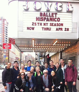 Dance students at the Joyce Theater in New York City