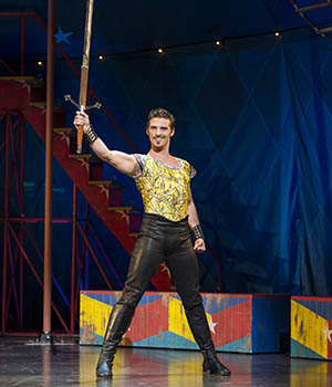 Alumnus Callan Bergmann performs in Pippin the Musical