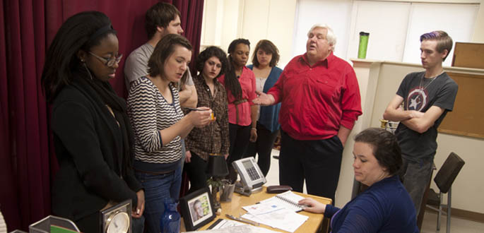 Theatre and forensic science students collaborate to create a mock crime scene on campus. Photo | Christopher Rolinson