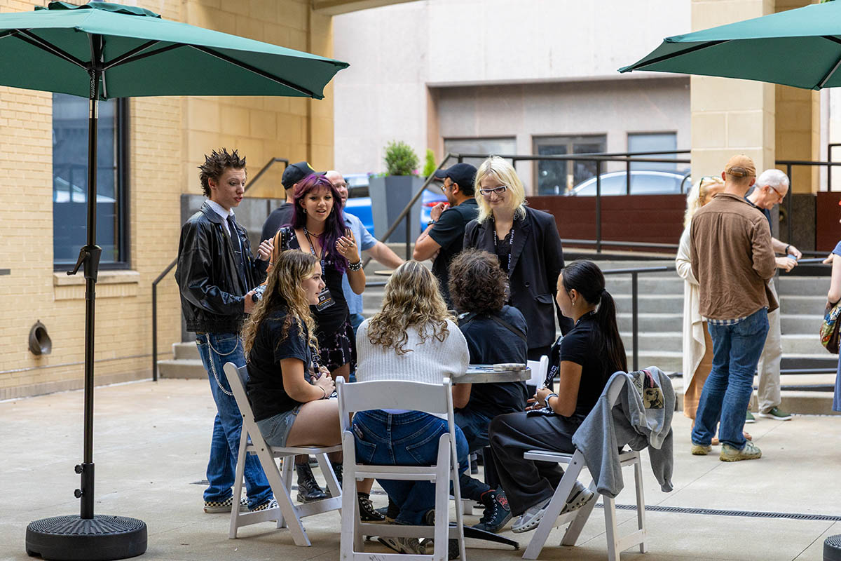 Film Festival attendees enjoy a welcome party at the university's Pittsburgh Playhouse. Photo | Paul Koontz