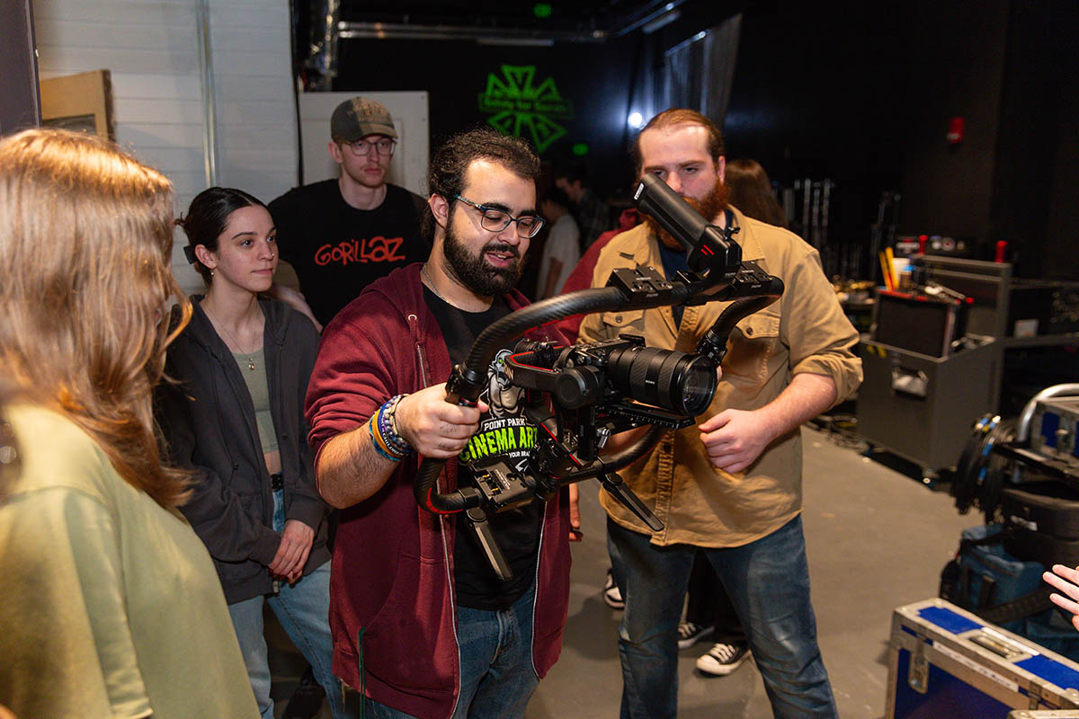 Point Park cinema arts students gain hands-on experience at the Professional Camera Workshop. Photo | Randall Coleman