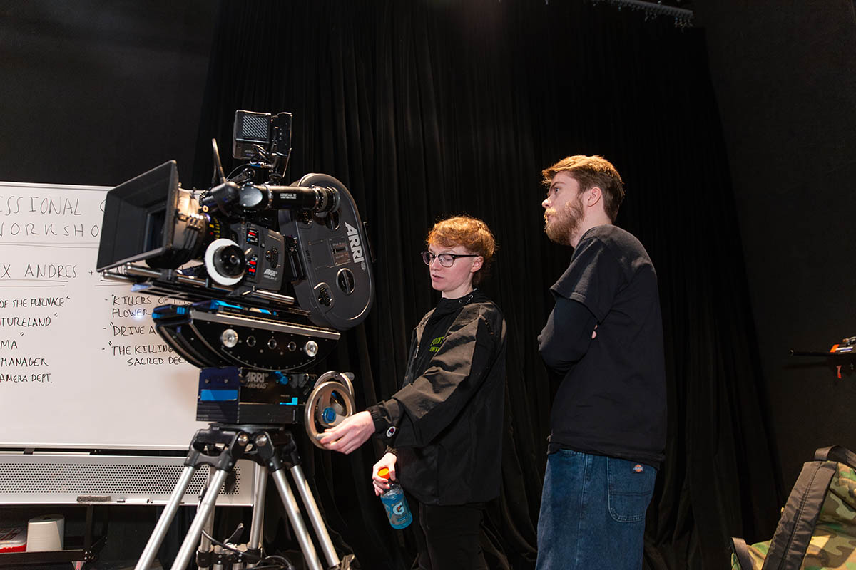 Point Park cinema arts students gain hands-on experience at the Professional Camera Workshop. Photo | Randall Coleman