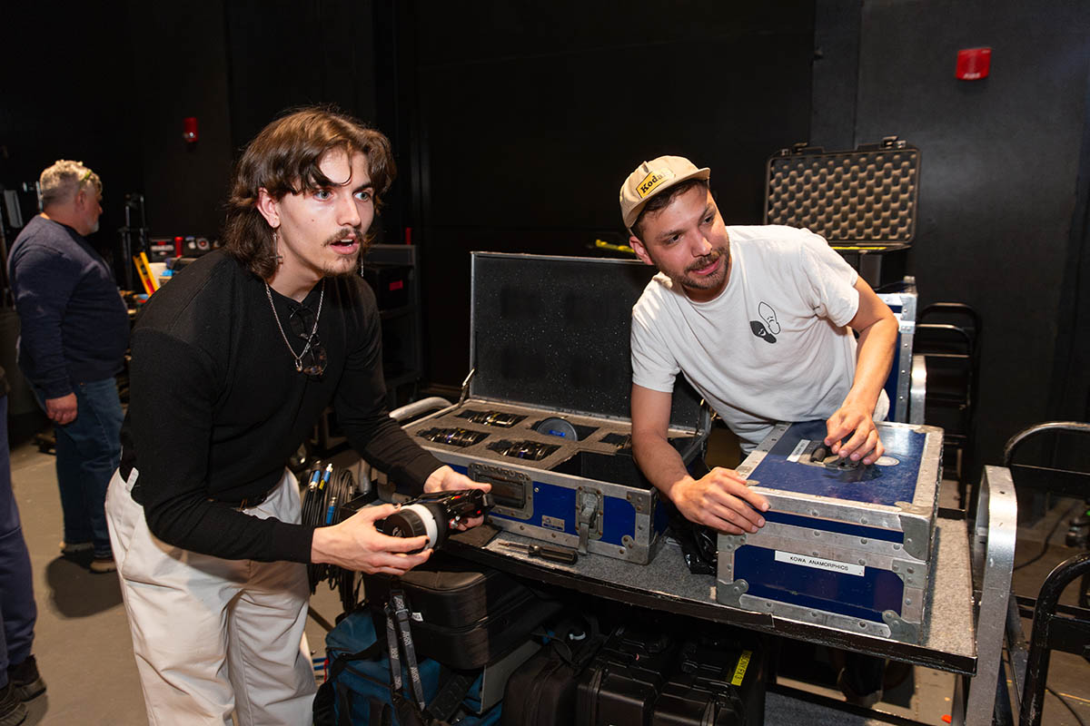 Point Park cinema arts students gain hands-on experience at the Professional Camera Workshop. Photo | Randall Coleman