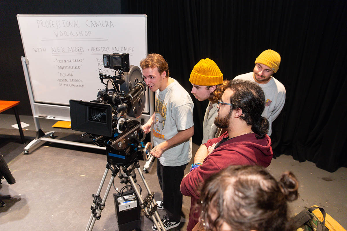 Point Park cinema arts students gain hands-on experience at the Professional Camera Workshop. Photo | Randall Coleman