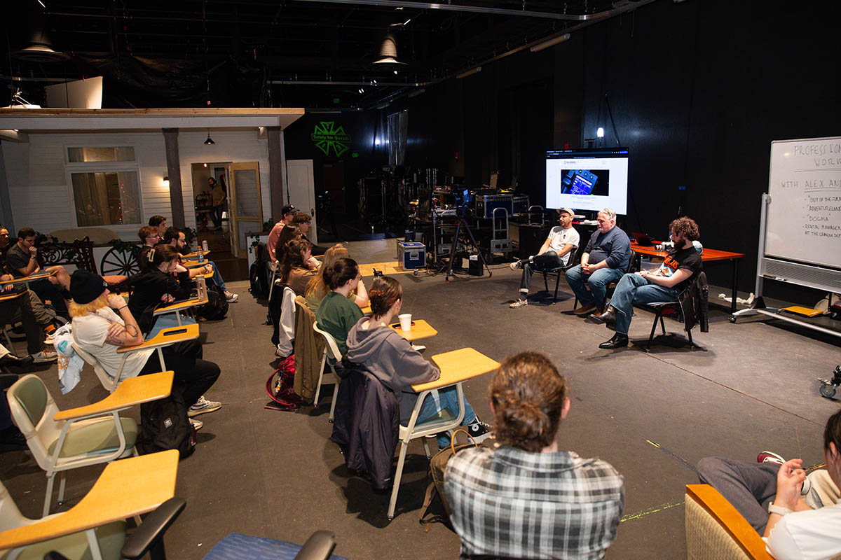 Point Park cinema arts students gain hands-on experience at the Professional Camera Workshop. Photo | Randall Coleman