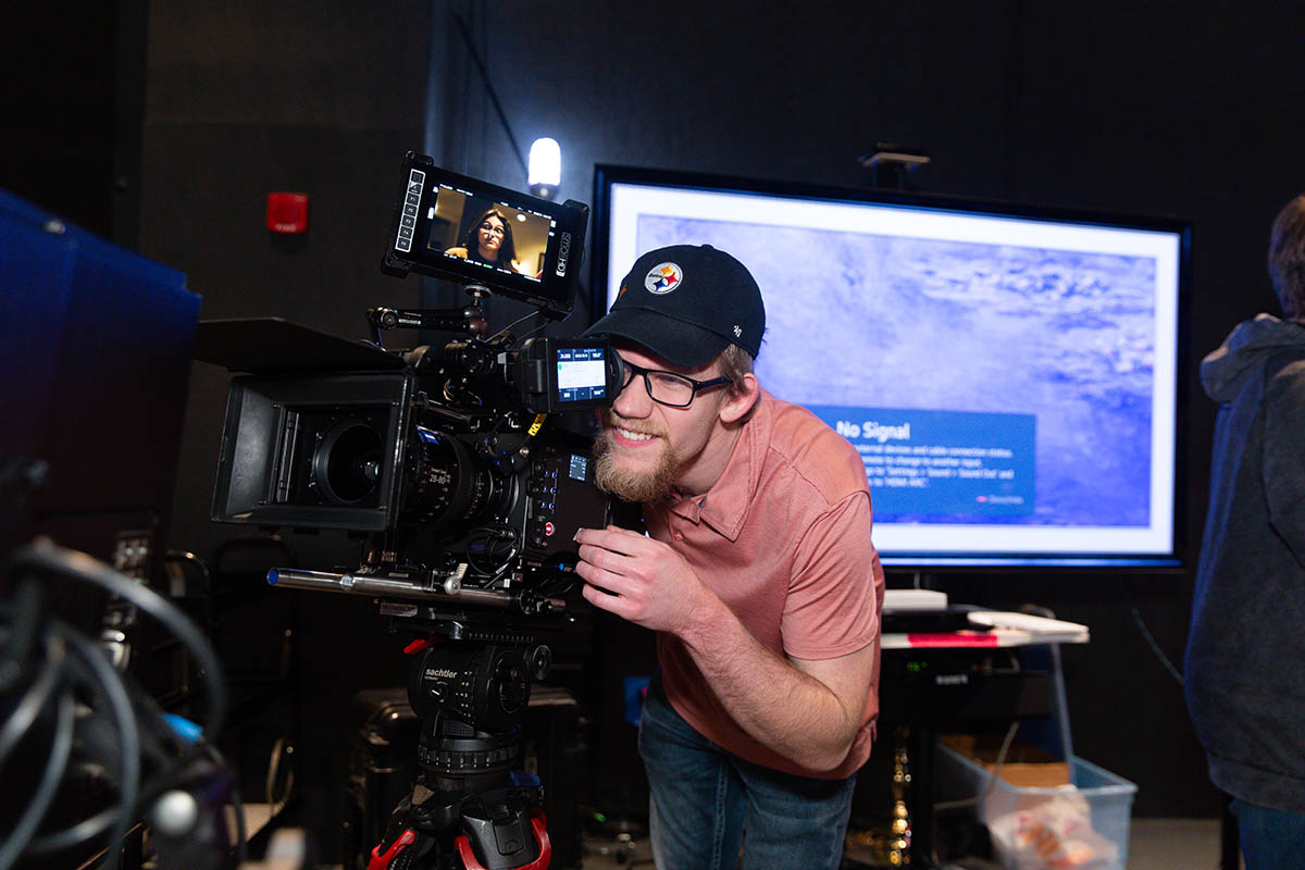 Point Park cinema arts students gain hands-on experience at the Professional Camera Workshop. Photo | Randall Coleman