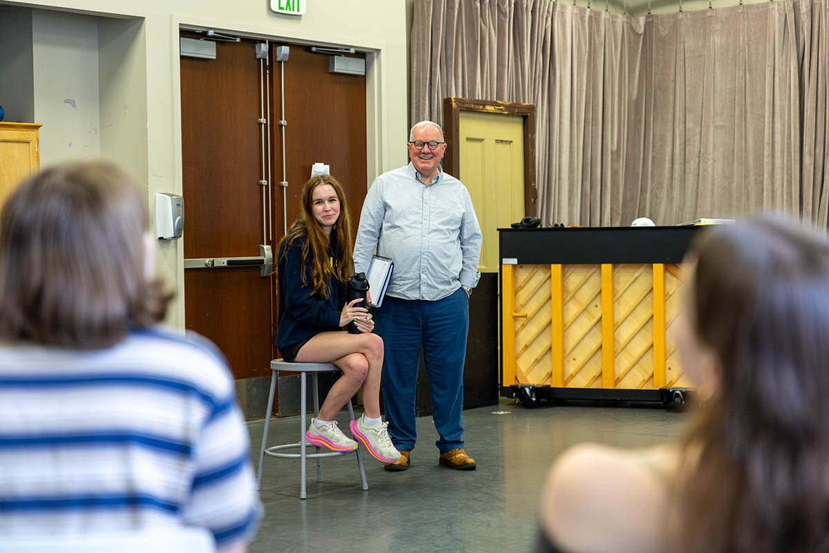 Gary Kline leads a Musical Theatre Singing session.  Photo | Paul Koontz