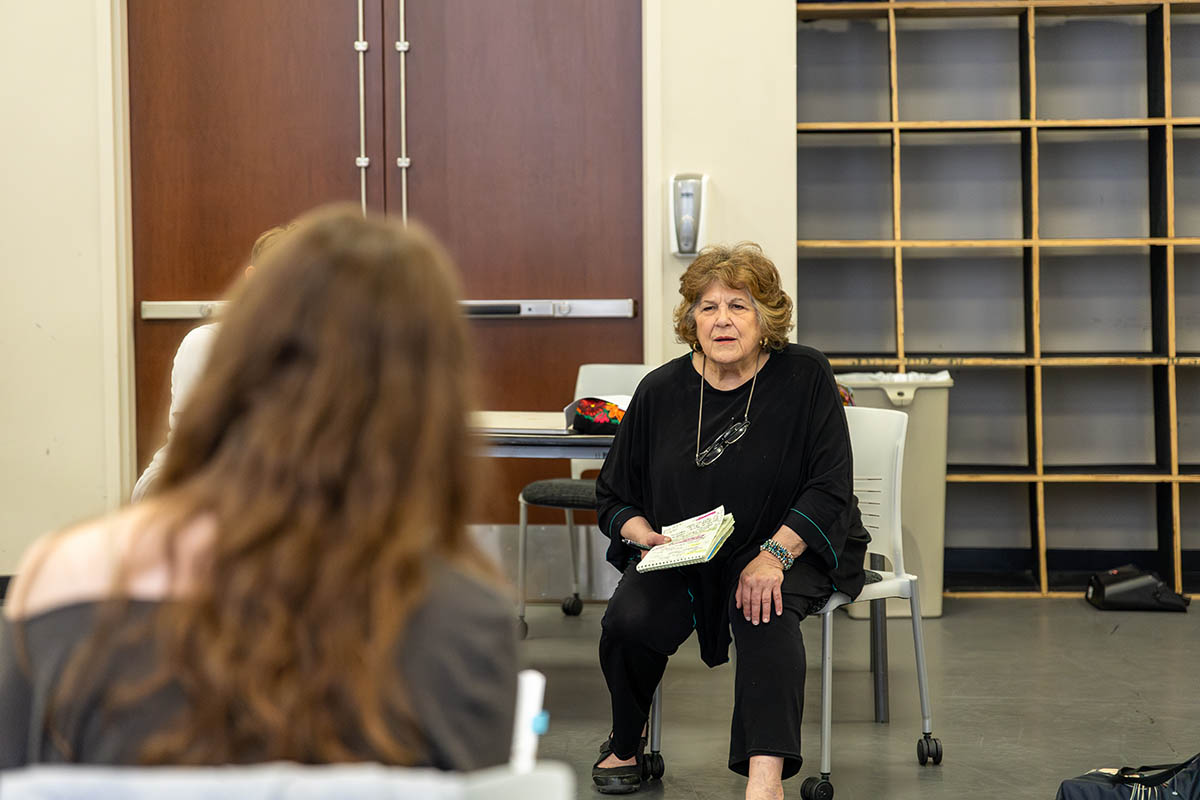 Students during an acting session with Ingrid Sonnichsen. Photo | Paul Koontz