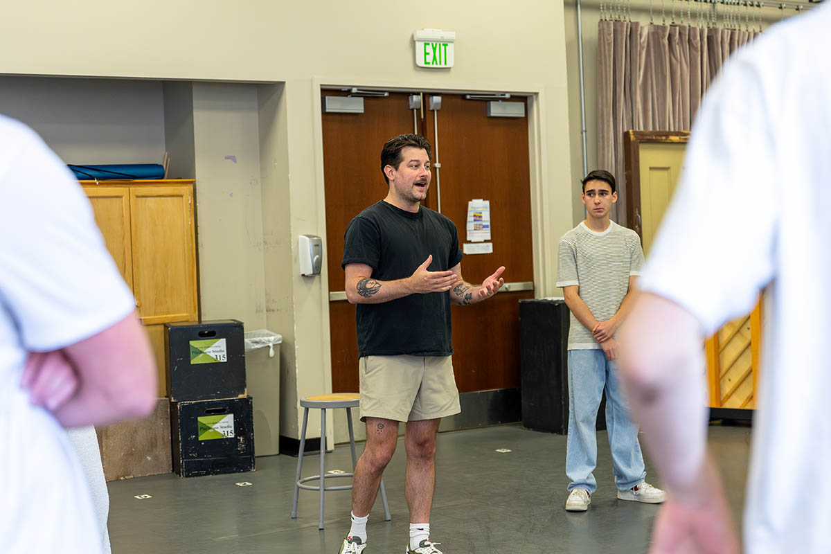 Michael Campayno leads an acting class. Photo | Paul Koontz
