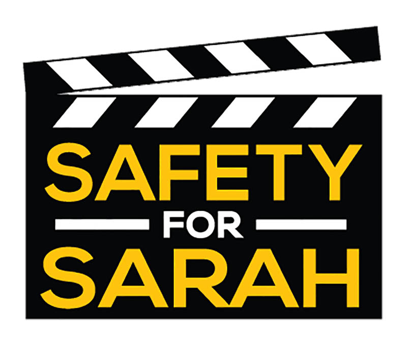 The logo for the Sarah Jones Film Foundation, which advocates for safe conditions on film sets.