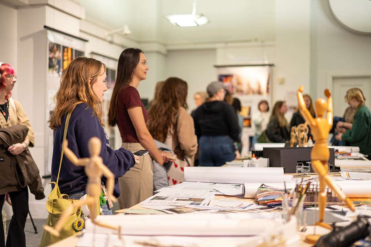 Pencil to Performance Exhibit. Photo | Jacob White '29