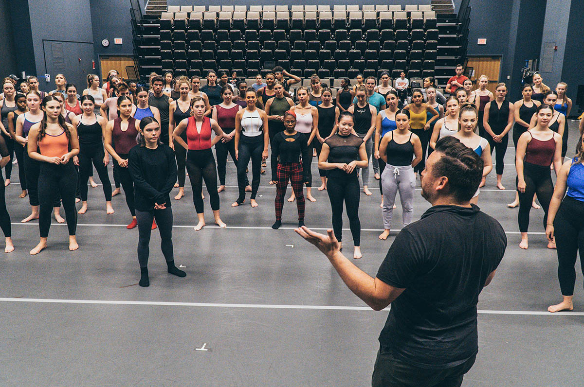 A photo from a master class with alumnus Justin Peebles. Photo | Emma Federkeil