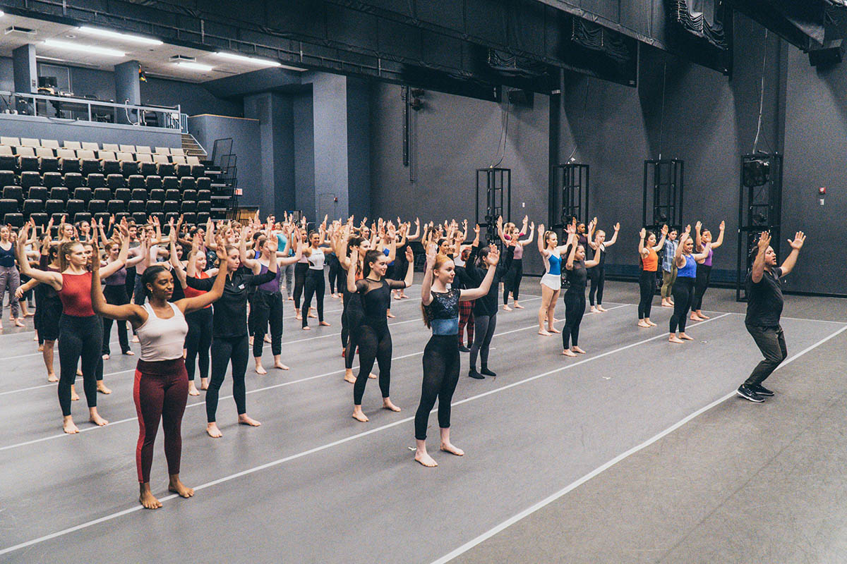 A photo from a master class with alumnus Justin Peebles. Photo | Emma Federkeil