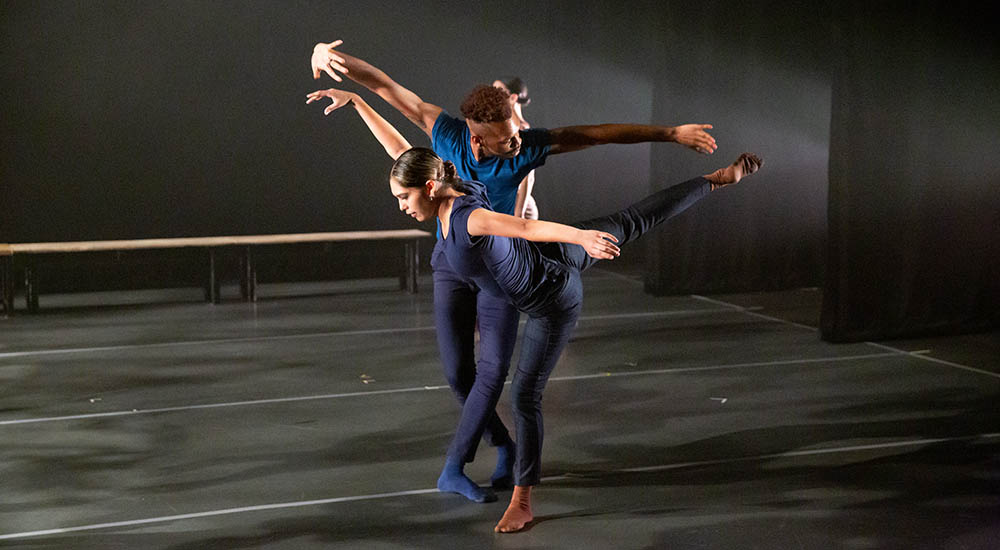 Point Park students perform Norbert de la Cruz's piece in Contemporary Choreographers. 