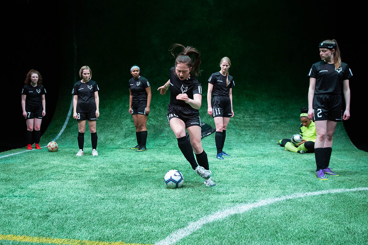 A scene from The Wolves at the Pittsburgh Playhouse. Photo | John Altdorfer